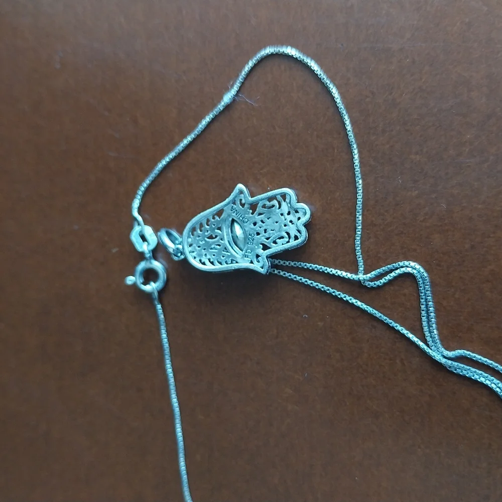 Silver Sterling Necklace & Pendant - Picture 9 of 11